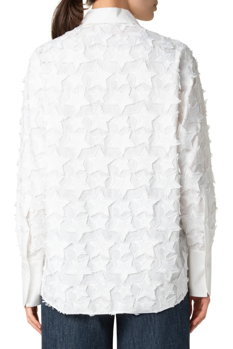 3D Star Embroidered Blouse - Image 3
