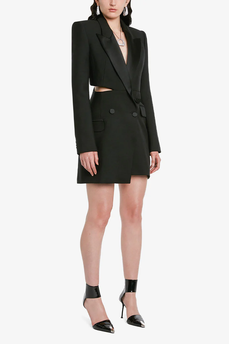 Slashed Tuxedo Dress - Image 3