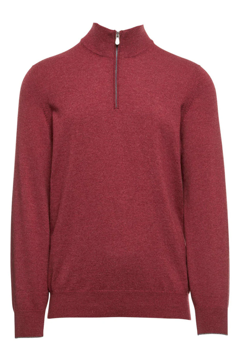 Cashmere Quarter Zip Sweater - Image 6