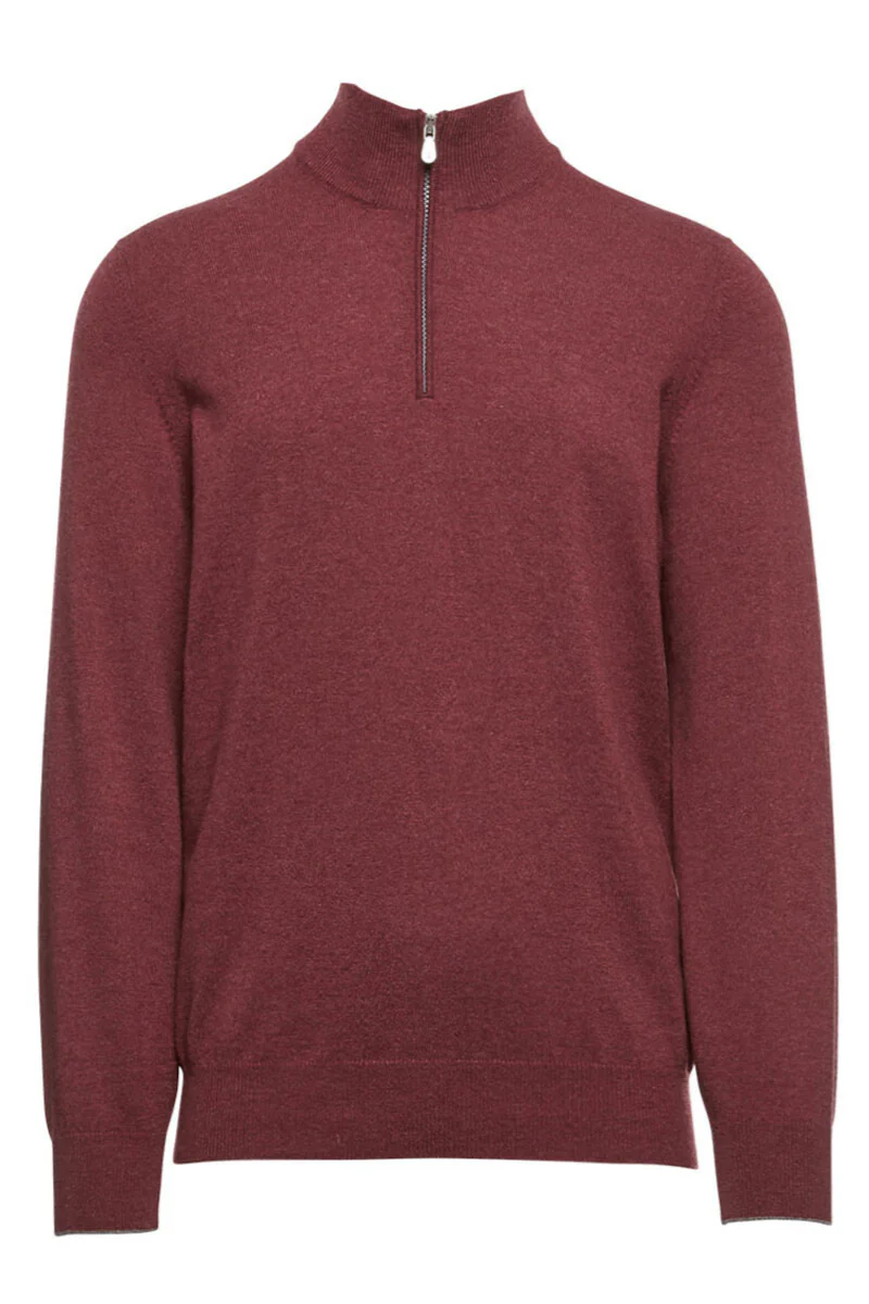 Cashmere Quarter Zip Sweater - Image 5