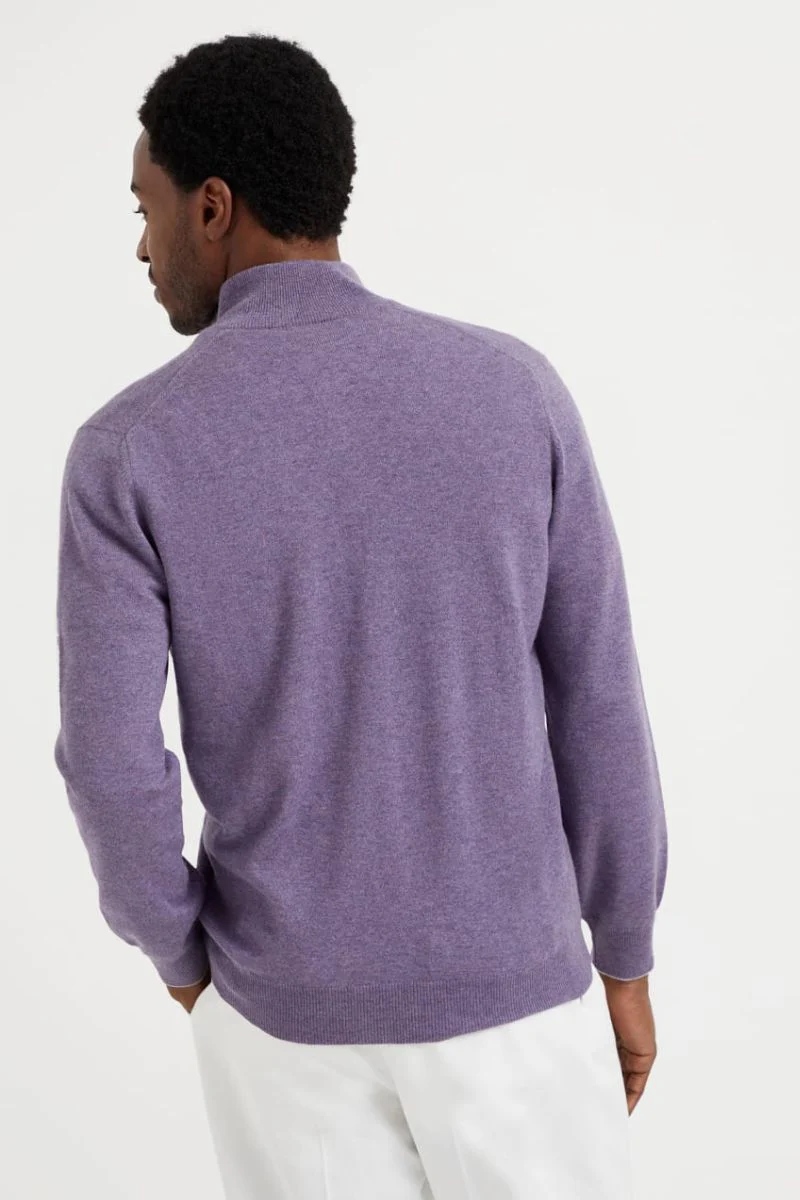 Cashmere Quarter Zip Sweater - Image 4