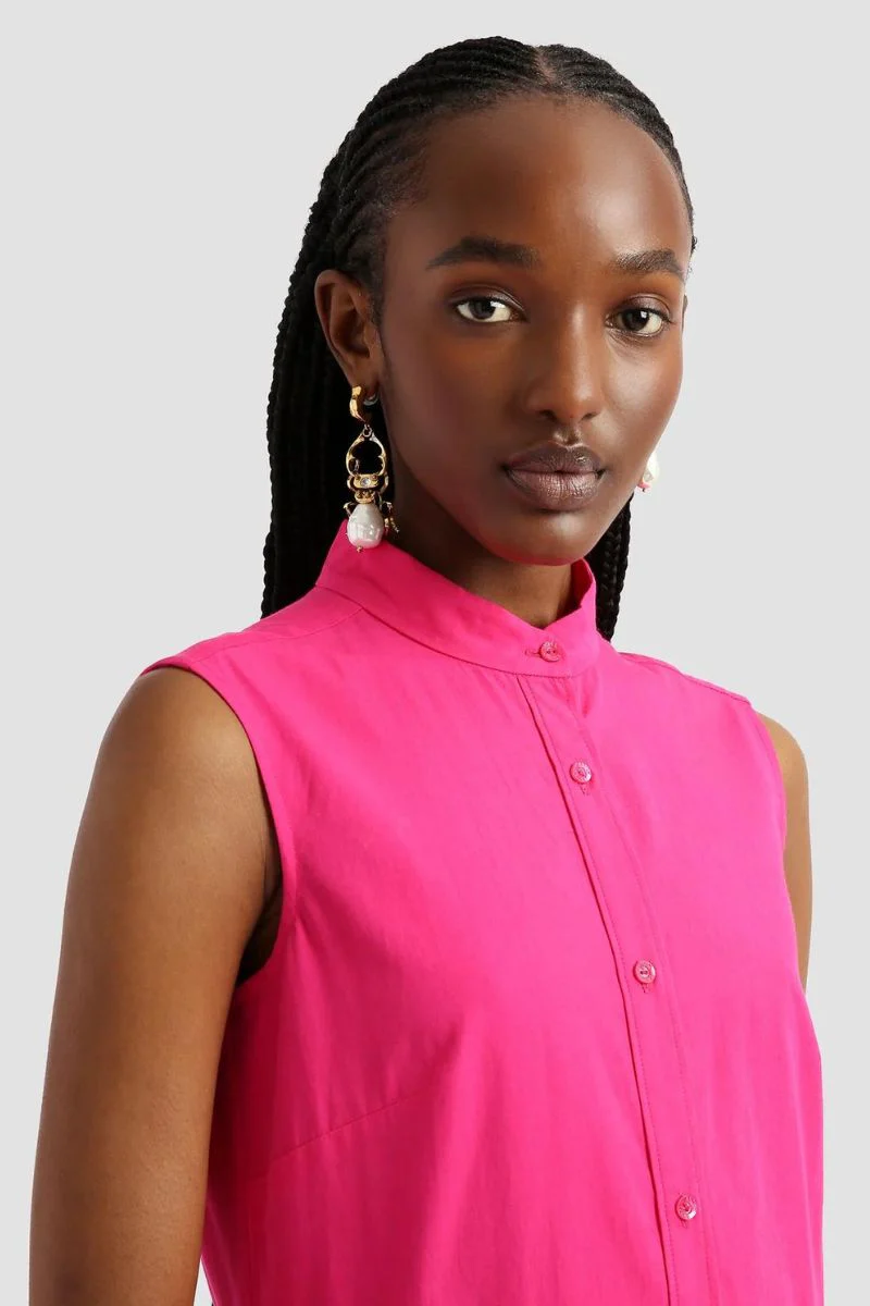 Cerise Shirt Dress - Image 3