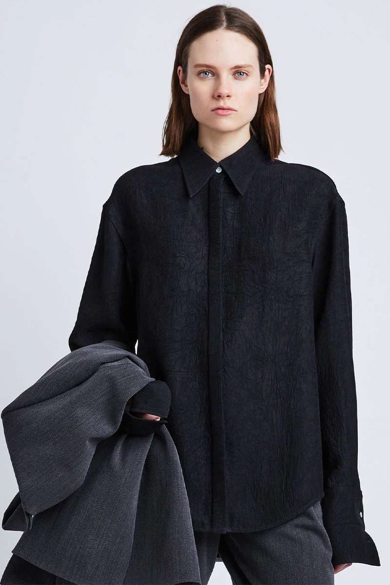 Crushed Matte Satin Shirt - Image 6