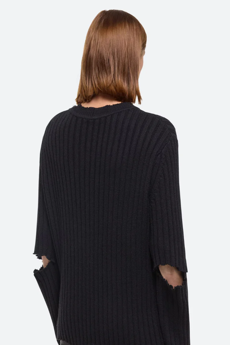 Distressed Ribbed Sweater - Image 3