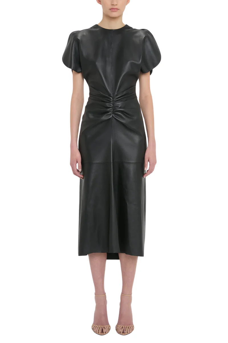 Gathered Waist Midi Dress
