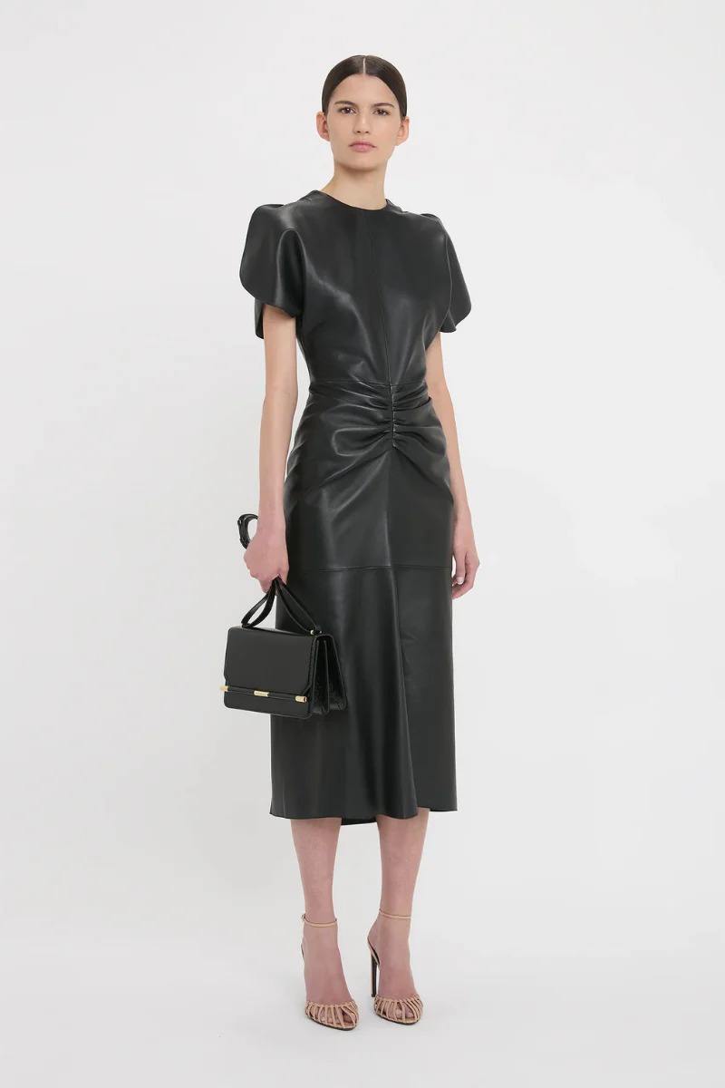 Gathered Waist Midi Dress - Image 2