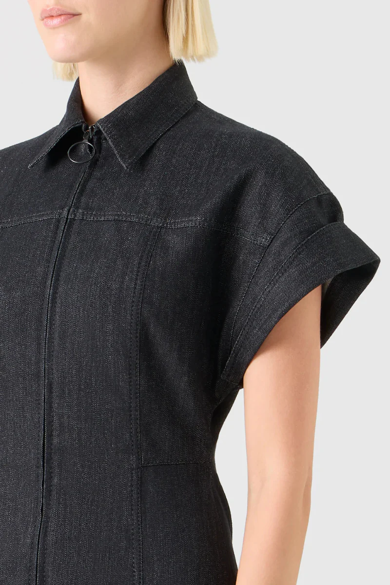 Kimono Sleeve Denim Dress - Image 3