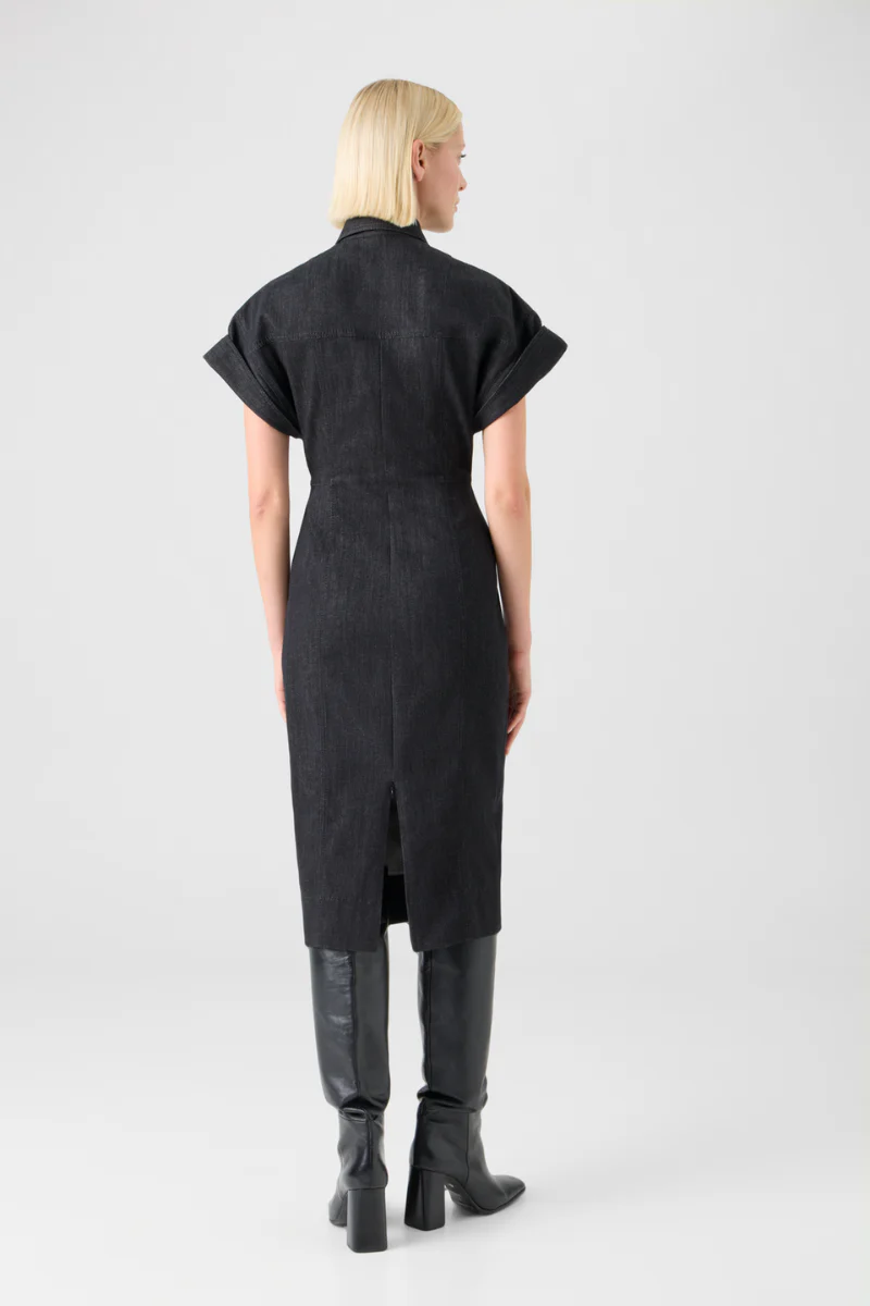 Kimono Sleeve Denim Dress - Image 4