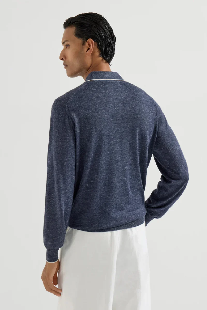 Lightweight Knit Polo Shirt - Image 3