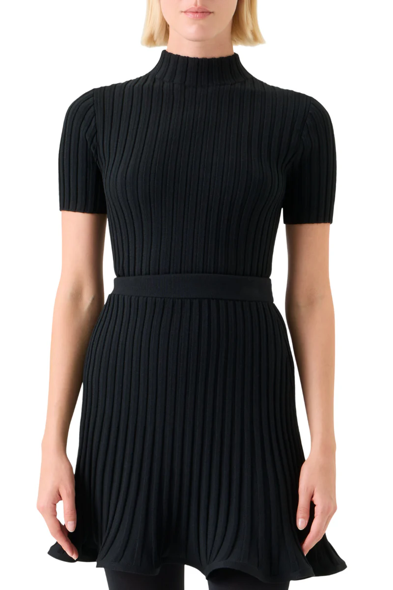 Mock Neck Knit Sweater