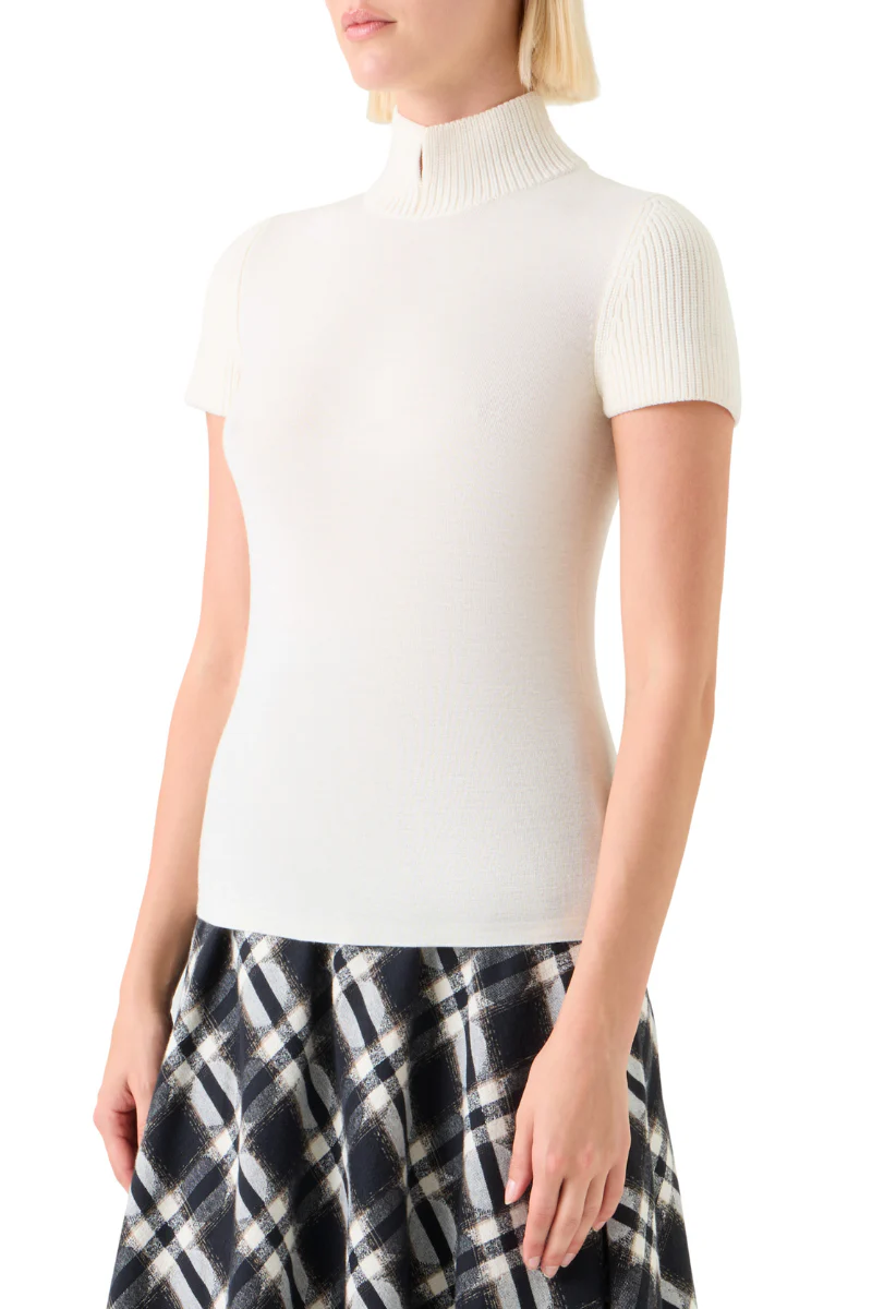 Mock Neck Knit Sweater - Image 2