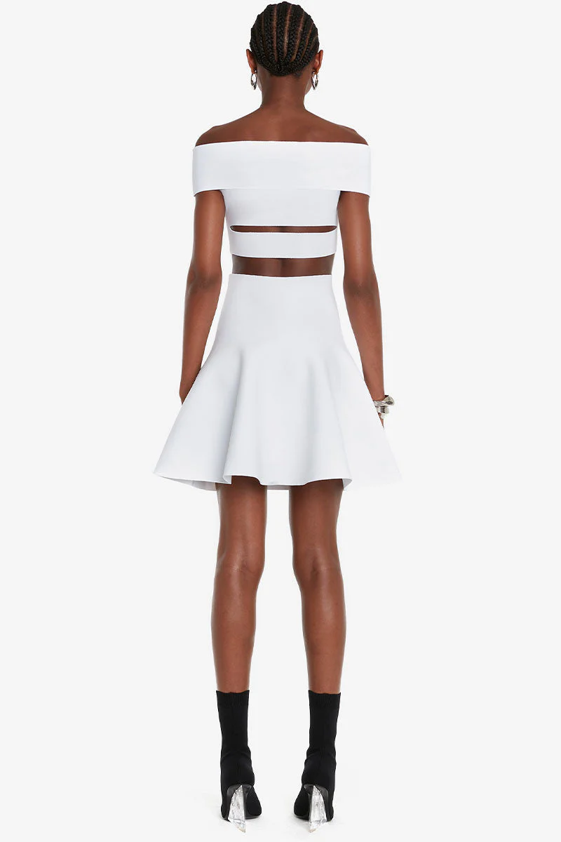 Off-The-Shoulder Slashed Mini Dress - Image 3
