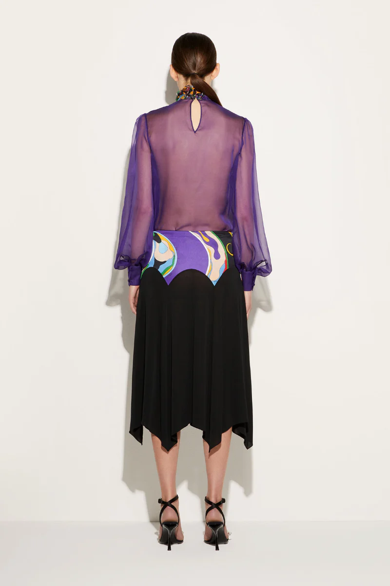 Orchidee Print Skirt - Image 4