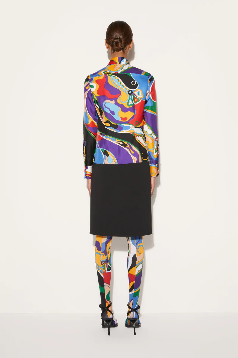 Orchidee Print Twill Shirt - Image 4