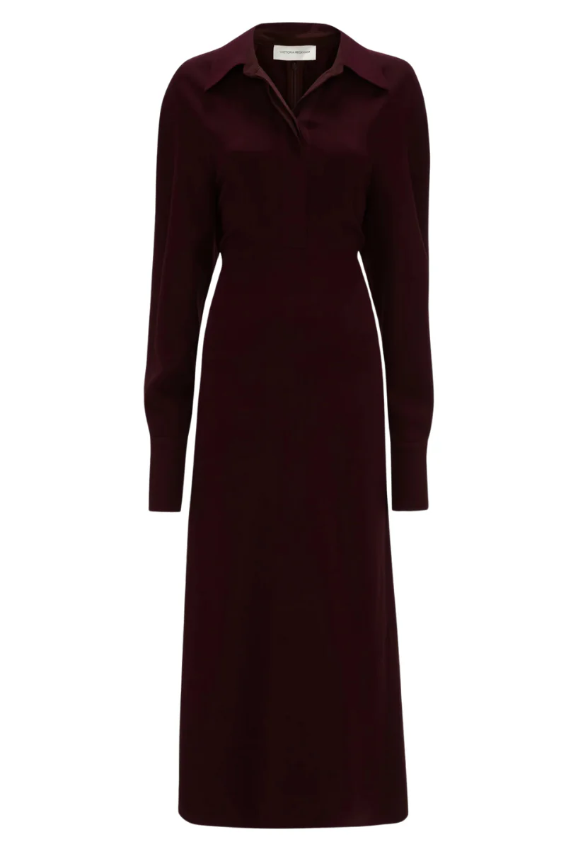 Polo Collar Midi Dress - Image 4