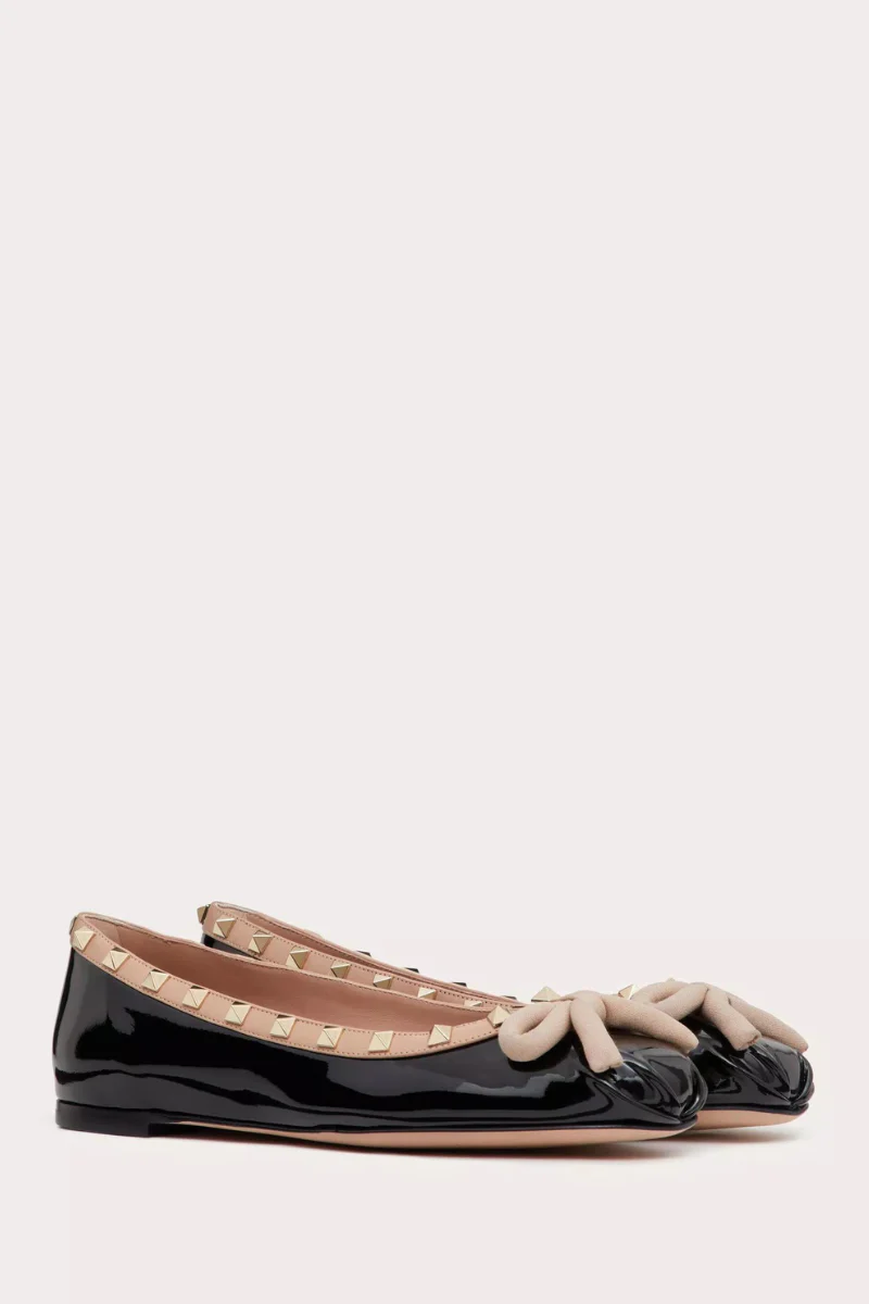 Rockstud Leather Ballerina - Image 3