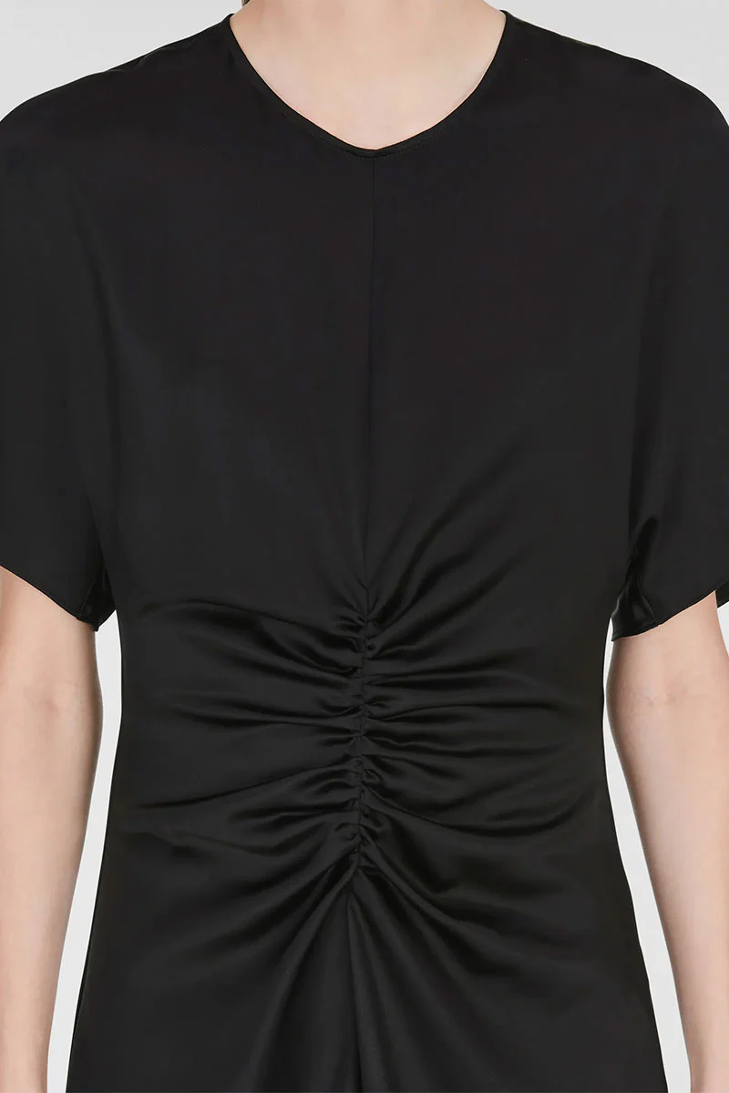 Ruched Satin Dress - Image 3