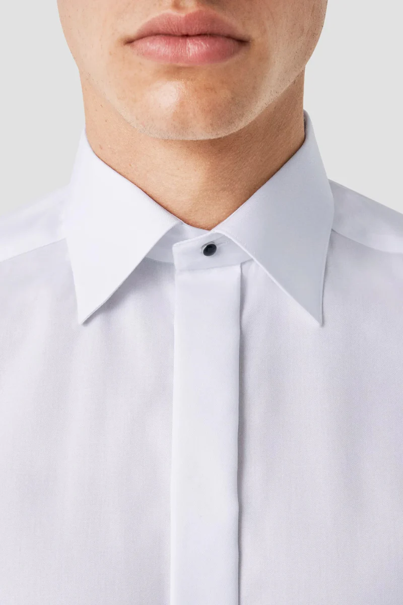 Signature Twill Tuxedo Shirt, Slim - Image 3