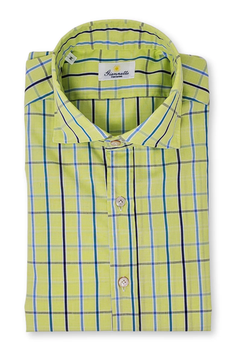 Soft Yellow Plaid Shirt