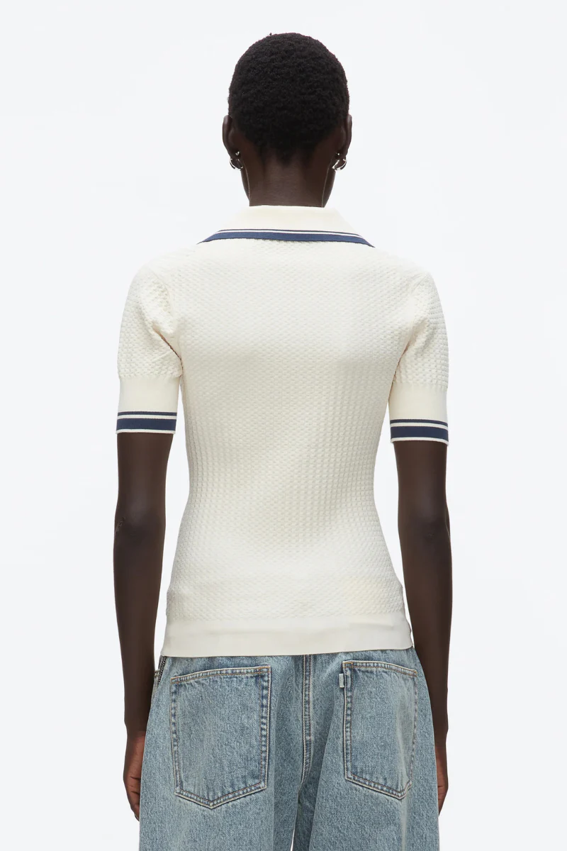 Textured Rib Fitted Polo - Image 4