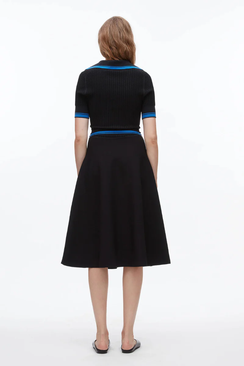 Textured Rib Polo Midi Dress - Image 3