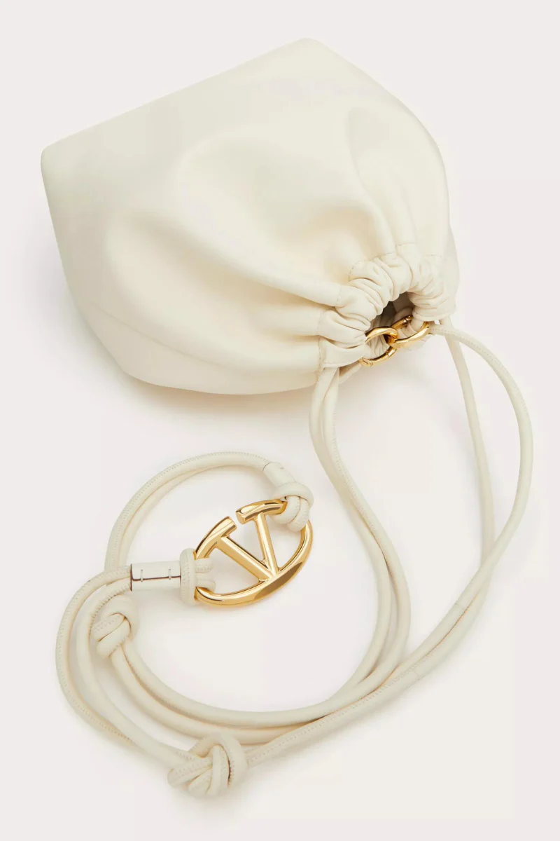 VLogo Pouf Leather Pouch - Image 10