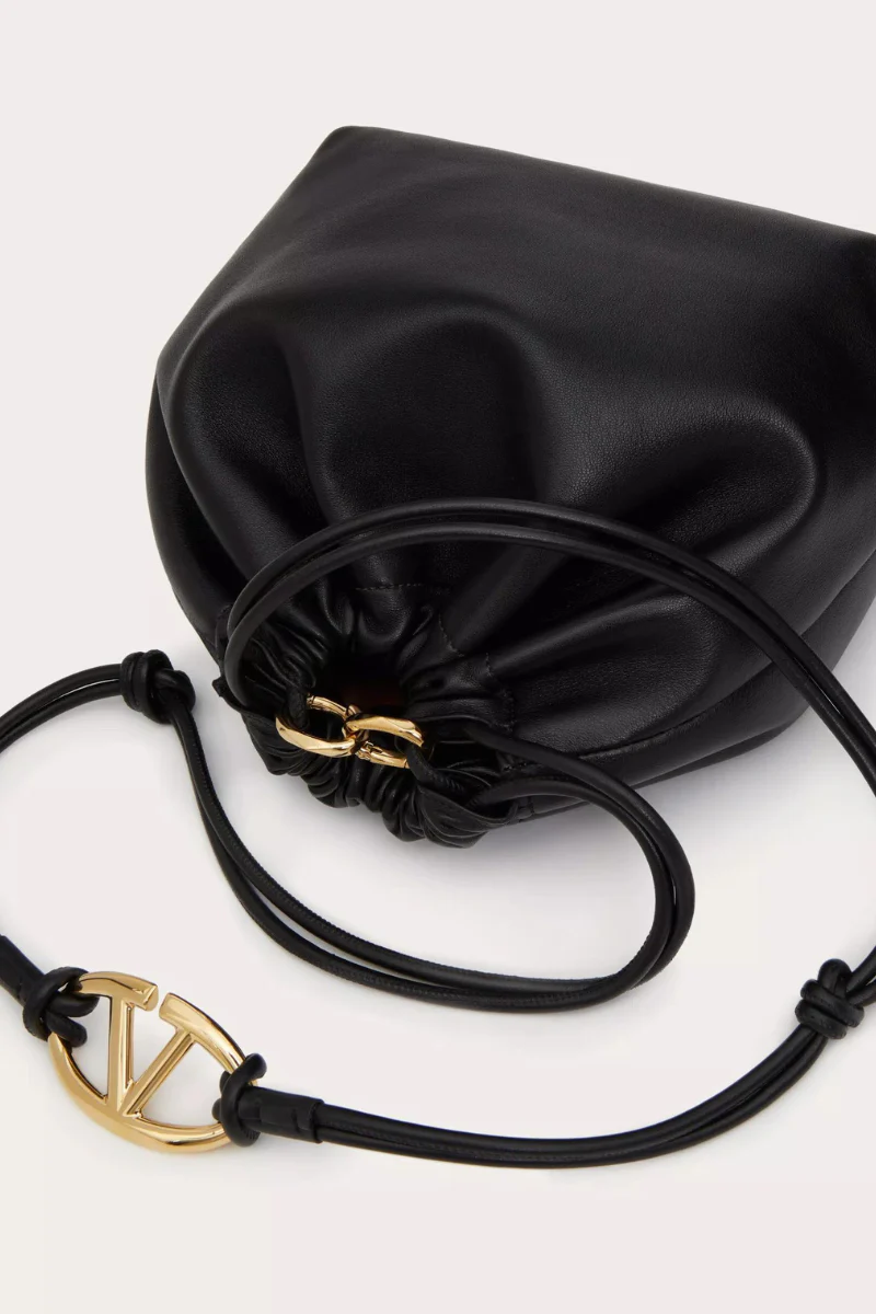 VLogo Pouf Leather Pouch - Image 3