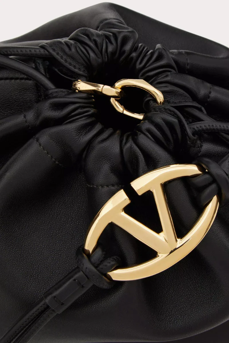 VLogo Pouf Leather Pouch - Image 7