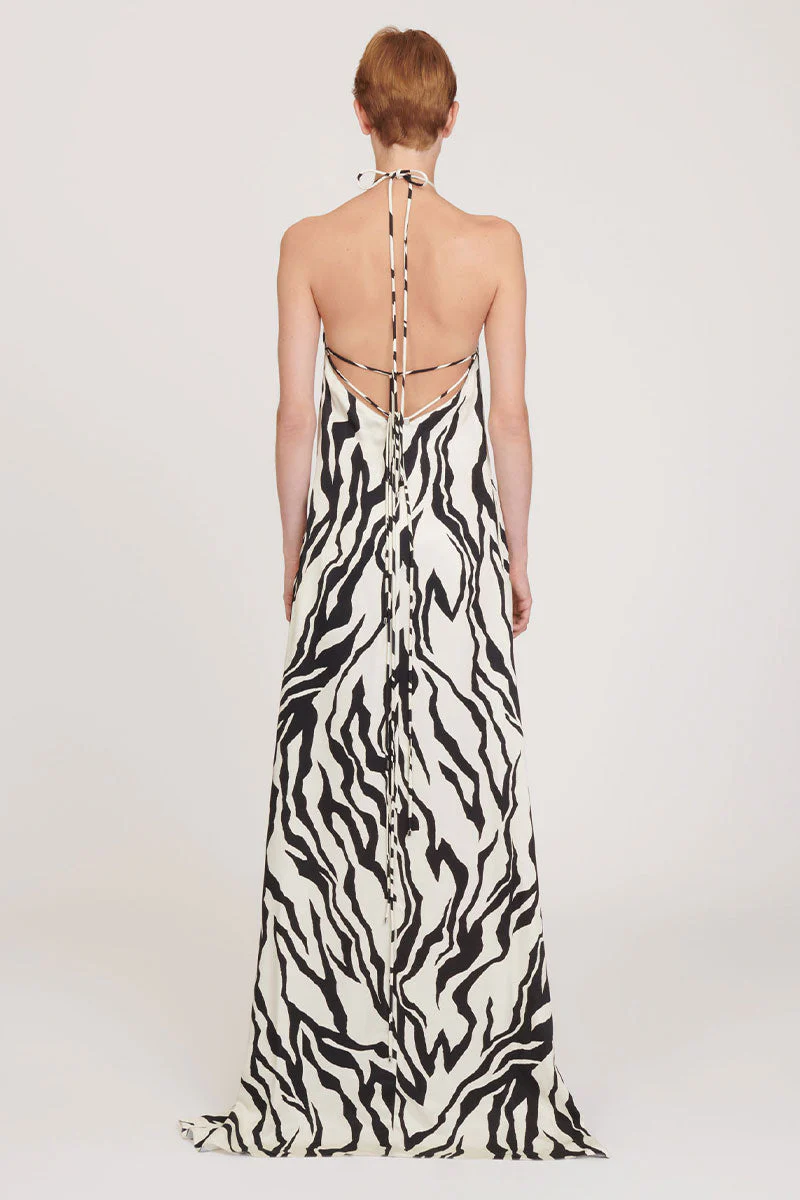 Zebra Print Long Dress - Image 2